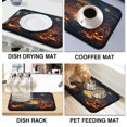 thumbnail image 4 of Halloween Full Moon Evil Pumpkin Scary Night Dish Drying Mat for Kitchen Counter Coffee Bar Mat Non Slip Foldable Washable 18x24 Inch Inch Dishes Plate Glass Dry Draining Pad for Kitchen Fast Dry, 4 of 7