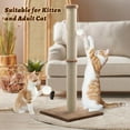thumbnail image 3 of Tall Cat Scratching Post Large Cat Scratch Post for Indoor Cats with Durable Natural Sisal Rope Scratcher Post Tree Kitten Interactive Toy, 3 of 7
