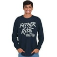 thumbnail image 4 of Biker Dad Father Of Ride Motorcycle Men's Long Sleeve Tee T Shirt Brisco Brands M, 4 of 6