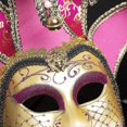 thumbnail image 1 of Máscara veneciana Máscara de bola de Halloween Party Bash A - Borgoña, 1 of 1