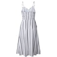 thumbnail image 4 of PULLIMORE Womens Summer V Neck Floral Dress Bohemian Spaghetti Straps Boho Tie Front Button Down Sling Midi Dress with Pockets, 4 of 5