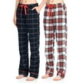 thumbnail image 1 of Ashford & Brooks Women's Soft Flannel Plaid Pajama Sleep Pants 2 Pack - Set 1 - Medium, 1 of 2
