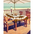 thumbnail image 2 of Hokiten Outdoor Tablecloths with Umbrella Hole & Zipper, Brown Ombre 60 x102 Inch Rectangle Tablecloths, Country Vintage Ethnic Tribal Tie Dye Waterproof Table Cloth, Patio/Pool/Picnic Table Covers, 2 of 7