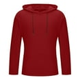 thumbnail image 4 of Gym Hoodies for Men Lightweight Mesh Breathable Workout Hooded Sweatshirt with Drawstring Plain Casual Long Sleeve Sweater Solid Color Fitness Sports Athletic Hoody Pullover Tops, 4 of 6