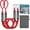 Red & Black, variant on Bungee Dock Lines for Boats 4.3 Feet, 2 Pack Dock Lines with 316 Stainless Clips for PWC, Jet Ski, Kayak, Watercraft, Pontoon, Shock Absorbing Tie Off Downs Boat Mooring Ropes Accessories
