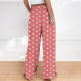 thumbnail image 5 of ClodeEU Women Elastic High Waist Polka Dot Wide Leg Palazzo Pants,Casual Loose Flowy Trousers ,Women's Plus XXL, 5 of 5