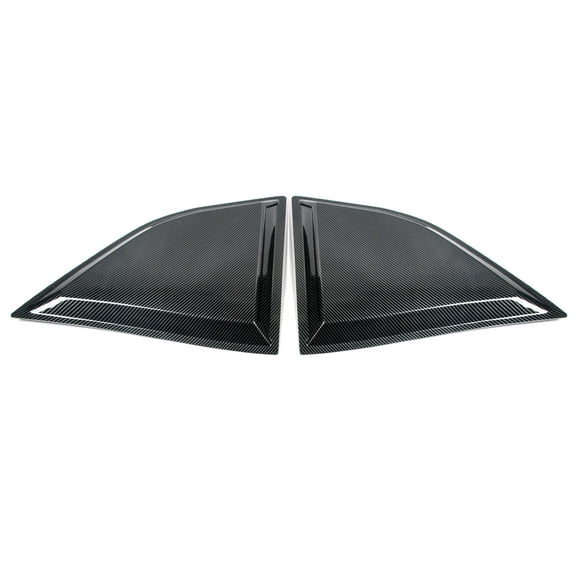 Ikon Motorsports Compatible with 08-23 Dodge Challenger XE Style CF Print Rear Quarter Side Window Louvers Scoop Cover Vent 2Pc Set 2008 2009 2010 2011 2012 2013 2014 2015 2016 2017 2018 2019 2020