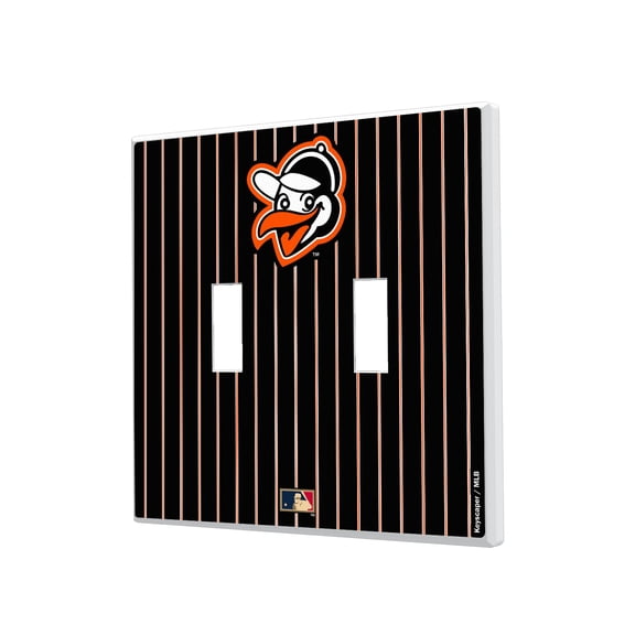 Baltimore Orioles 1955 Cooperstown Pinstripe Double Toggle Light Switch Plate
