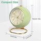 thumbnail image 4 of Relojes de mesa pequeños, despertador clásico sin tictac, reloj de escritorio con diseño de astronauta a pilas para sala de estar y dormitorio, color verde, 4 of 5