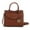 Cognac, variant on MKF Collection Alyssa Vegan Leather Women's Multi Pocket Satchel Handbag by Mia K. - Black