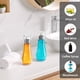 thumbnail image 3 of Dispensador de enjuague bucal de vidrio VITVITI 260 ml con vaso con tapa gris, 3 of 6