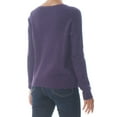 thumbnail image 2 of BAR III Womens Purple Ribbed Long Sleeve Boat Neck Sweater XS, 2 of 2