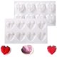 thumbnail image 1 of Diamond Heart-love-Shape Silicona Chocolate Cheesecake-molde - Horno Seguro Mousse Postre Cake Baking Pan White-diamond Heart (8 Cavity-2 Pcs). Afortunado Sencillez, 1 of 5