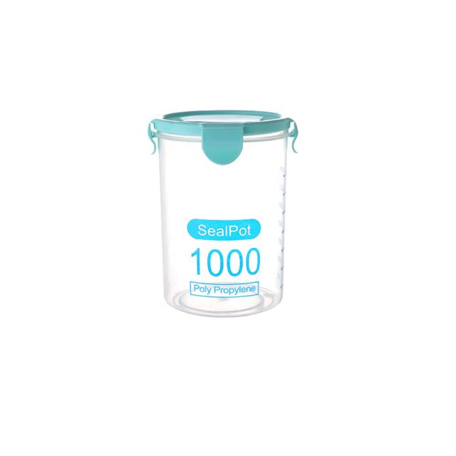 Sealing Food Container Sealed Storage Containers Food Storage Box Food Storage Containers Plastic Transparent Sealed Containers Kitchen Food Cereal Beans Nuts Storage Box Blue
