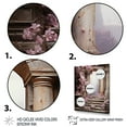 thumbnail image 3 of Designart "Door to Blooms in Ancient Ruins" Fashion Canvas Wall Art - Glam Pink Fantasy Entryway Wall Art Print, 3 of 6
