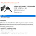 thumbnail image 2 of Ignition Lock Cylinder - Compatible with 1993 - 1996 Ford F-250 1994 1995, 2 of 2