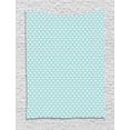 thumbnail image 1 of Botanical Tapestry, Simple Symmetric Illustration of Vertical Leaves on a Plain Background, Wall Hanging for Bedroom Living Room Dorm Decor, 40W X 60L Inches, Pale Teal and White, by Ambesonne, 1 of 2
