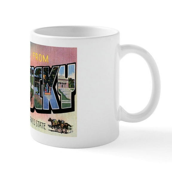 CafePress - Kentucky Greetings Mug - 11 oz Ceramic Mug - Novelty Coffee Tea Cup