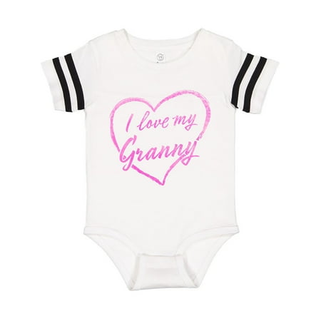 

Inktastic I Love My Granny in Pink Chalk Heart Gift Baby Boy or Baby Girl Bodysuit