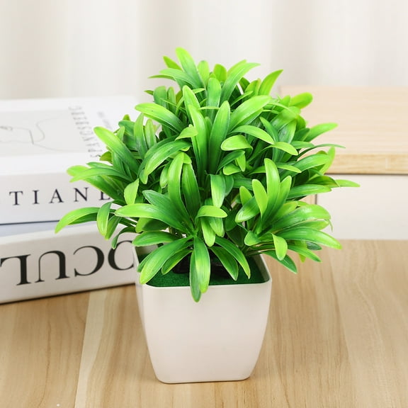 Firefly Hope 1pcs Mini Artificial Simulation Plant Potted Decor, Small Fake Desk Plants for Indoor Farmhouse, Office, Bathroom Shelves & Tables(A91)