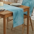 thumbnail image 2 of Table Runner Dresser Scarves 36 Inch Long, Modern Abstract Marble Texture Linen Dining Table Runners Blue Agate Stone Silver Stripe Tabletop Scarf for Wedding Holiday Party Kitchen, 2 of 7