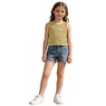 thumbnail image 4 of CYRBOKO Toddler Girls Tank Tops, Casual Vacation Cotton Sleeveless Summer T-Shirts Yellow Size 2-3 T, 4 of 8