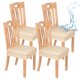 thumbnail image 1 of Uxcell 4-Pack Fundas de Silla Impermeables, Fundas de Asiento de Comedor de Jacquard Elástico Removibles y Lavables para Sillas, Protector de Cojín para Cocina/Hogar/Banquete [Caqui], 1 of 1
