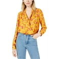 thumbnail image 2 of Project 28 Womens Faux Wrap Knit Blouse, Yellow, Large, 2 of 2