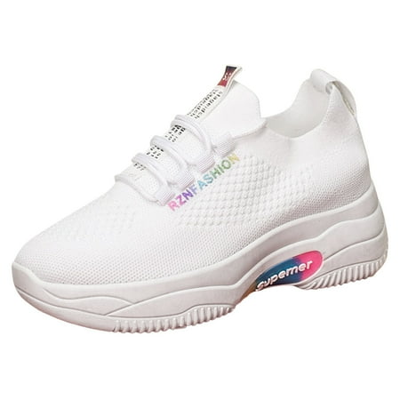 

PMUYBHF Womens Sneakers Black Size 10 Womens Shoes Casual Mesh Laace Up Solid Color Fashion Simple Shoes Running Shoes