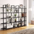 thumbnail image 4 of Tribesigns 5-Tier Bookshelf, Industrial Wood Bookcase 72 H x 12 W x 47L inches, Black, 4 of 7