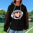 thumbnail image 2 of Camisas de Manga Larga Casual de las Mujeres Impresión No Estructurada Bolsillo Sudadera con Capucha para la Moda de Verano de Primavera, 2 of 5