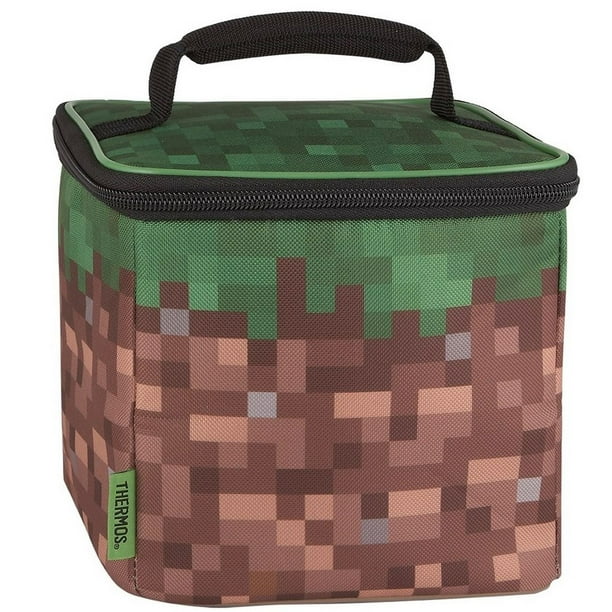 Thermos Minecraft Cube One Compartment Insulated Lunch Bag Kids Lunchbox Walmart Com Walmart Com