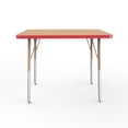 thumbnail image 3 of ECR4Kids 24in x 36in Rectangle Everyday T-Mold Adjustable Activity Table Maple/Red/Sand - Standard Swivel, 3 of 4