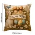 thumbnail image 3 of Apmemiss Easter Clearance 17.7x17.7In Easter Bunny Print Pillowcase, 3 of 7