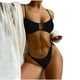 thumbnail image 1 of Bikini sexy de color sólido con cintura dividida para mujer a la moda Fridja  nalpqowj20414, 1 of 5