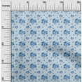 thumbnail image 2 of oneOone Cotton Jersey Blue Fabric Floral Sewing Material Print Fabric By The Yard 58 Inch Wide, 2 of 4