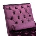 thumbnail image 5 of Zechuan Curved Lounge Chaise sofa, Accent Chair Sofa with Acrylic Leg, Purple, 5 of 7