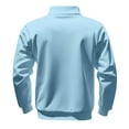 thumbnail image 3 of Yiaimeir Mens Half Zip Pullover Sweatshirt Long Sleeve Stand Collar Casual Top with Chest and Sleeve Pockets Comfortable Fit, 3 of 4
