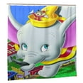 thumbnail image 3 of Dumbo Shower Curtain Cartoon Art Bath Shower Curtains with 12 Hooks, Waterproof Washable Polyester Bathroom Home Decor Set 72x72 Inch, Plastic, 3 of 8