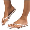 thumbnail image 4 of Gspmoly Womens Slides Sandals, Women'S Casual Spring Beach Flip Flops with Studded Straps & Ruffled Detail - Comfortable Open-Toe Sandals In Multiple Colors, Sizes 36-45, 1 Pair Shower Slides, 4 of 8