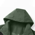 thumbnail image 6 of Kmdttou Men's Rain Jacket Waterproof with Hooded Hiking Coat Lightweight Windbreaker Thermal Hiking Coats Army Green 2XL, 6 of 8