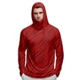 thumbnail image 5 of Havenx Upf 50+ Sun Protection Shirt for Men Texture Print Long Sleeve Hoodies with Mask Rapid Dry Rash Guard Shirts Hiking Running Fishing Athletic Workout Clothing,Red M, 5 of 5