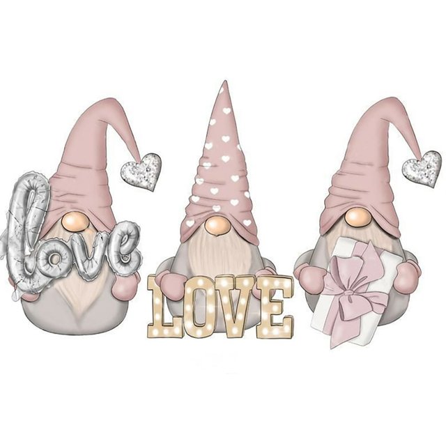 Cuadros Decorativos Pintura de diamante 5D DIY Gnome Full Round Drill Rhinestone Kit (A943) Likrtyny embutido en tela