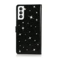 thumbnail image 6 of Shining Wallet Case for Samsung Galaxy S22 with Card Slots Holder Kickstand Flip Folio Cover, Sparkle Bling PU Leather Diamond Heart Love Magnetic Clasp Stylish Case for Women Girls,Black, 6 of 6