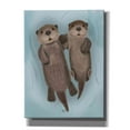 thumbnail image 1 of Epic Graffiti 'Otters Holding Hands' by Fab Funky Canvas Wall Art, 12"x16", 1 of 3