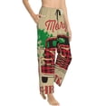 thumbnail image 2 of Naloa Christmas Vintage Red Truck Print Women’s Ultra-Soft Comfy Pajama Lounge Pants with Pockets & Drawstring, 2 of 8