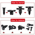 thumbnail image 4 of 200PCS Push Type Retainer Clips 8mm Fender Liner Clips for Infiniti Trim Rivet Body Fasteners 01553-09321, 4 of 6