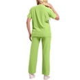 thumbnail image 5 of Fengactive Scrubs for Women Set Stretch Stand Collared Scrub Top Long Pant Nursing Uniforms Scrubs Sets with Pockets, 5 of 5