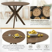 Costway 3 PCS Dining Table Set Modern Round Kitchen Table and Chairs Set for Dining Room
