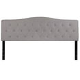 thumbnail image 3 of Cambridge Tufted Upholstered King Size Headboard in Light Gray Fabric, 3 of 9